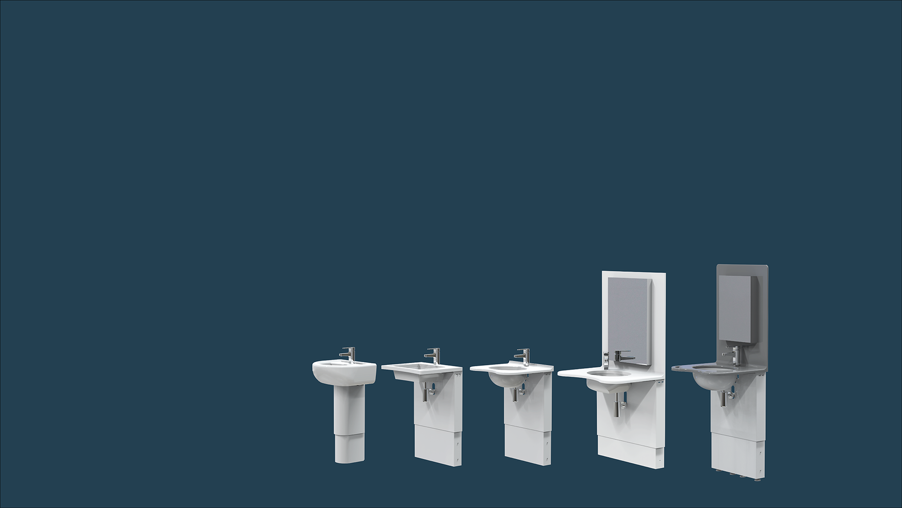 Height Adjustable Wash Basin | Range of Modern Height Adjustable Bathroom Sinks